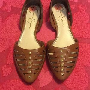 Jessica Simpson leather flats